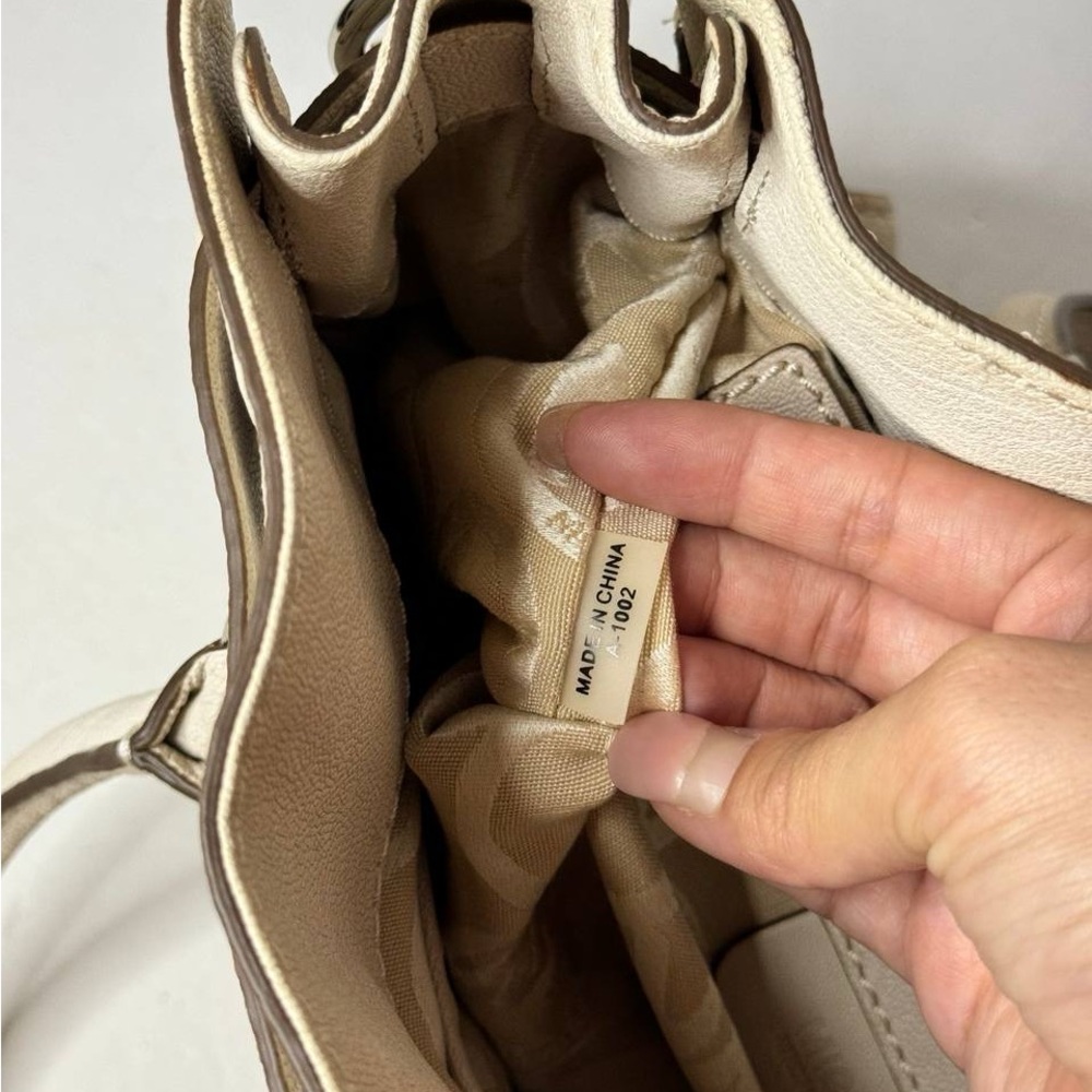 Michael Kors Hamilton Satchel Shoulder Bag Ivory - Picture 14 of 14